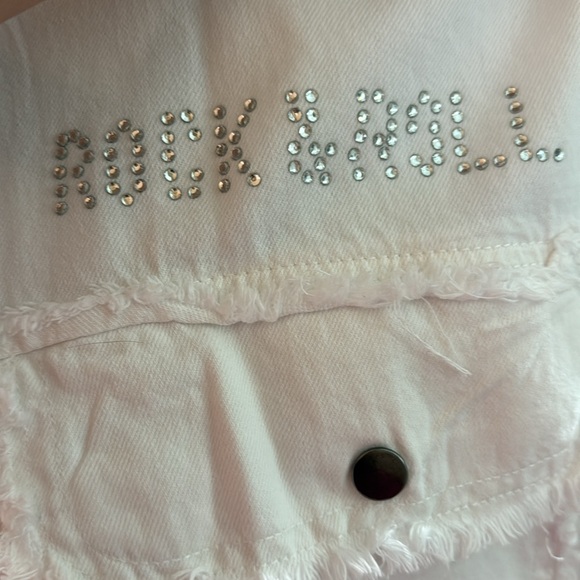 Elana White Shirt Jacket With      Swarovski Crystals Small New With Tag - Picture 4 of 4